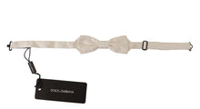 Load image into Gallery viewer, Dolce &amp; Gabbana Elegant White Silk Bow Tie
