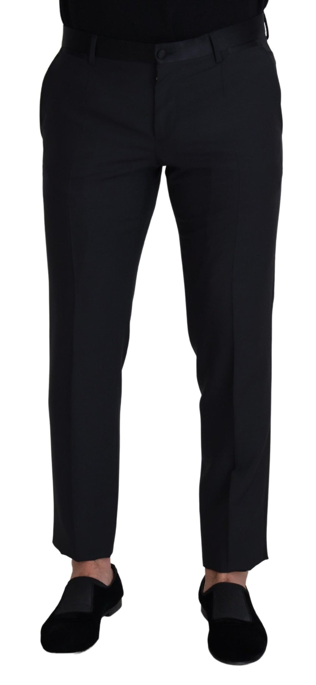 Dolce & Gabbana Black Wool Men Formal Pants