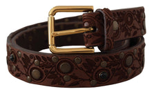 Load image into Gallery viewer, Dolce &amp; Gabbana Elegant Leather Belt with Engraved Buckle
