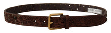 Load image into Gallery viewer, Dolce &amp; Gabbana Elegant Leather Belt with Engraved Buckle
