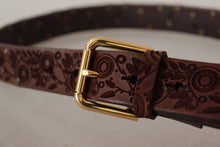 Load image into Gallery viewer, Dolce &amp; Gabbana Elegant Leather Belt with Engraved Buckle
