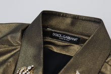 Load image into Gallery viewer, Dolce &amp; Gabbana Elegant Gold Slim Fit Shirt with Crown Embroidery
