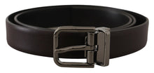 Load image into Gallery viewer, Dolce &amp; Gabbana Elegant Dark Brown Leather Belt
