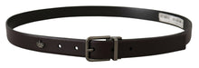 Load image into Gallery viewer, Dolce &amp; Gabbana Elegant Dark Brown Leather Belt
