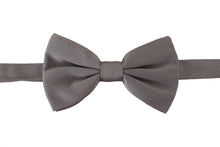 Load image into Gallery viewer, Dolce &amp; Gabbana Elegant Gray Silk Bow Tie
