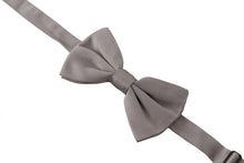 Load image into Gallery viewer, Dolce &amp; Gabbana Elegant Gray Silk Bow Tie
