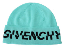 Load image into Gallery viewer, Givenchy Aquamarine Green Wool Beanie with Signature Logo
