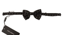 Load image into Gallery viewer, Dolce &amp; Gabbana Elegant Black Silk Polka Dot Bow Tie
