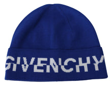 Load image into Gallery viewer, Givenchy Chic Unisex Cobalt Wool Beanie with Logo Detail
