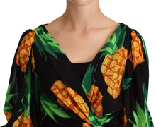 Load image into Gallery viewer, Dolce &amp; Gabbana Vibrant Pineapple Draped Wrap Dress
