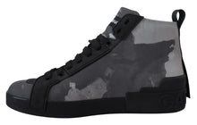 Load image into Gallery viewer, Dolce &amp; Gabbana Camo Gray High-Top Sneakers
