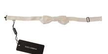 Load image into Gallery viewer, Dolce &amp; Gabbana Elegant White Silk Bow Tie
