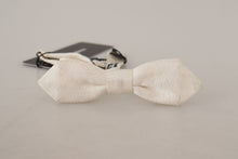 Load image into Gallery viewer, Dolce &amp; Gabbana Elegant White Silk Bow Tie
