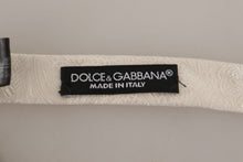 Load image into Gallery viewer, Dolce &amp; Gabbana Elegant White Silk Bow Tie
