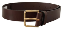 Load image into Gallery viewer, Dolce &amp; Gabbana Elegant Dark Brown Leather Belt
