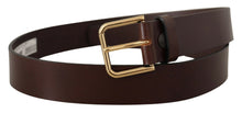 Load image into Gallery viewer, Dolce &amp; Gabbana Elegant Dark Brown Leather Belt
