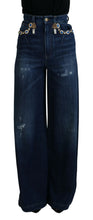 Load image into Gallery viewer, Dolce &amp; Gabbana Embellished Straight Leg Designer Jeans
