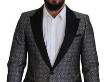 Load image into Gallery viewer, Dolce &amp; Gabbana Elegant Silver Patterned Slim Fit Suit
