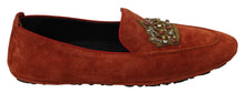 Load image into Gallery viewer, Dolce &amp; Gabbana Elegant Orange Leather Moccasin Slippers
