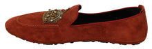 Load image into Gallery viewer, Dolce &amp; Gabbana Elegant Orange Leather Moccasin Slippers
