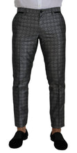 Load image into Gallery viewer, Dolce &amp; Gabbana Elegant Silver Patterned Slim Fit Suit
