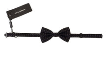 Load image into Gallery viewer, Dolce &amp; Gabbana Elegant Black Polka Dot Silk Bow Tie
