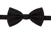 Load image into Gallery viewer, Dolce &amp; Gabbana Elegant Black Polka Dot Silk Bow Tie
