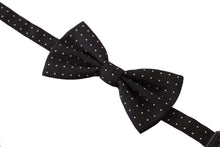 Load image into Gallery viewer, Dolce &amp; Gabbana Elegant Black Polka Dot Silk Bow Tie
