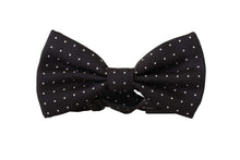 Load image into Gallery viewer, Dolce &amp; Gabbana Elegant Black Polka Dot Silk Bow Tie
