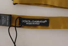 Load image into Gallery viewer, Dolce &amp; Gabbana Elegant Mustard Yellow Silk Bow Tie
