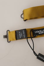 Load image into Gallery viewer, Dolce &amp; Gabbana Elegant Mustard Yellow Silk Bow Tie
