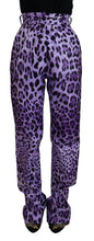 Load image into Gallery viewer, Dolce &amp; Gabbana Elegant High Waist Straight Purple Pants
