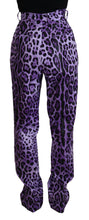 Load image into Gallery viewer, Dolce &amp; Gabbana Elegant High Waist Straight Purple Pants
