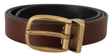 Load image into Gallery viewer, Dolce &amp; Gabbana Elegant Leather Belt with Engraved Buckle
