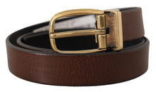 Load image into Gallery viewer, Dolce &amp; Gabbana Elegant Leather Belt with Engraved Buckle
