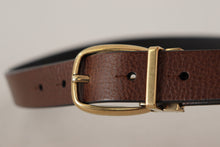 Load image into Gallery viewer, Dolce &amp; Gabbana Elegant Leather Belt with Engraved Buckle
