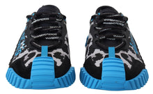 Load image into Gallery viewer, Dolce &amp; Gabbana Black Blue Fabric Lace Up NS1 Sneakers
