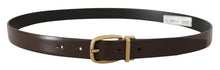 Load image into Gallery viewer, Dolce &amp; Gabbana Elegant Dark Brown Leather Belt
