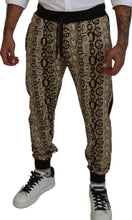 Load image into Gallery viewer, Dolce &amp; Gabbana Beige Logo Print Cotton Jogger Pants
