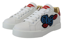 Load image into Gallery viewer, Dolce &amp; Gabbana White Portofino Logo Classic Sneakers Shoes
