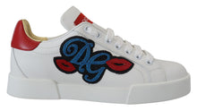 Load image into Gallery viewer, Dolce &amp; Gabbana White Portofino Logo Classic Sneakers Shoes
