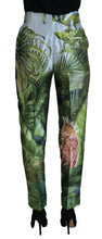 Load image into Gallery viewer, Dolce &amp; Gabbana Elegant High Waist Multicolor Silk Trousers
