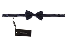 Load image into Gallery viewer, Dolce &amp; Gabbana Elegant Sapphire Silk Bow Tie
