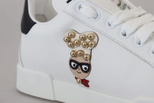 Load image into Gallery viewer, Dolce &amp; Gabbana White Logo Patch Embellished Sneakers Shoes
