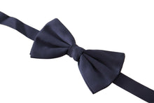 Load image into Gallery viewer, Dolce &amp; Gabbana Elegant Sapphire Silk Bow Tie
