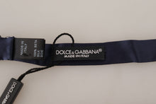 Load image into Gallery viewer, Dolce &amp; Gabbana Elegant Sapphire Silk Bow Tie
