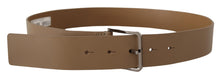 Load image into Gallery viewer, Dolce &amp; Gabbana Beige Leather Statement Belt with Silver Buckle
