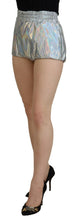 Load image into Gallery viewer, Dolce &amp; Gabbana Elevated Elegance Silver High Waist Shorts
