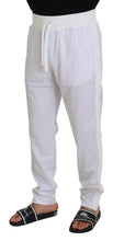 Load image into Gallery viewer, Dolce &amp; Gabbana White Polyester Crown Logo Jogger Pants
