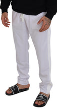 Load image into Gallery viewer, Dolce &amp; Gabbana White Polyester Crown Logo Jogger Pants
